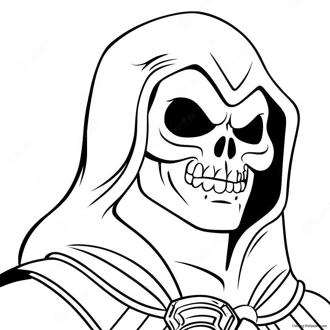 Skeletor Med Truende Smil Malebog 30732