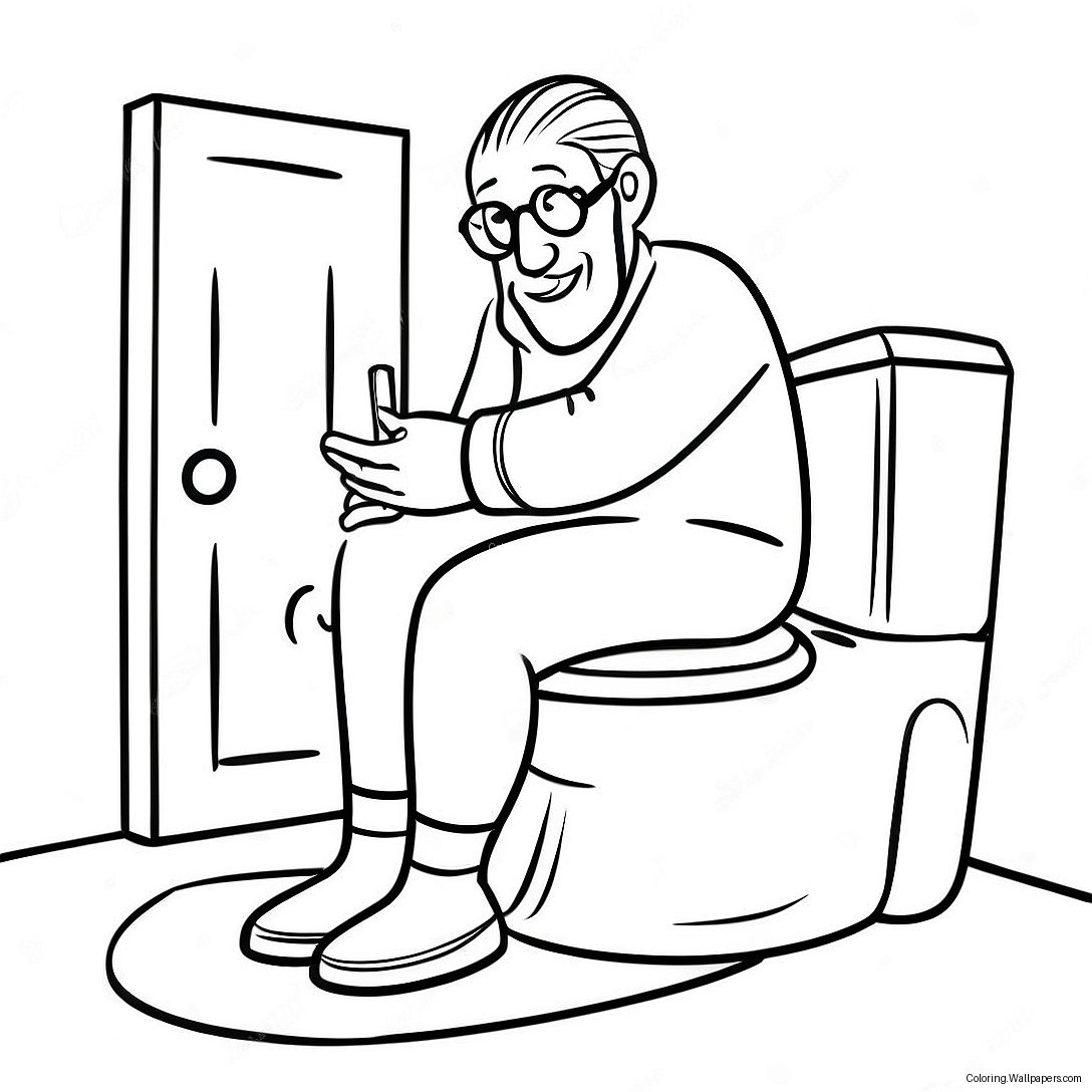 Skibidi Toilet Camera Man Coloring Page 40441