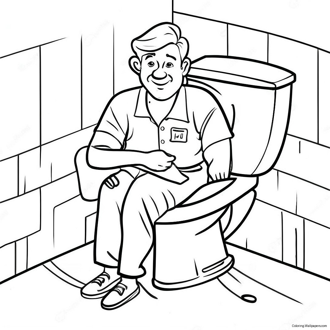 Skibidi Toilet Camera Man Coloring Page 40443