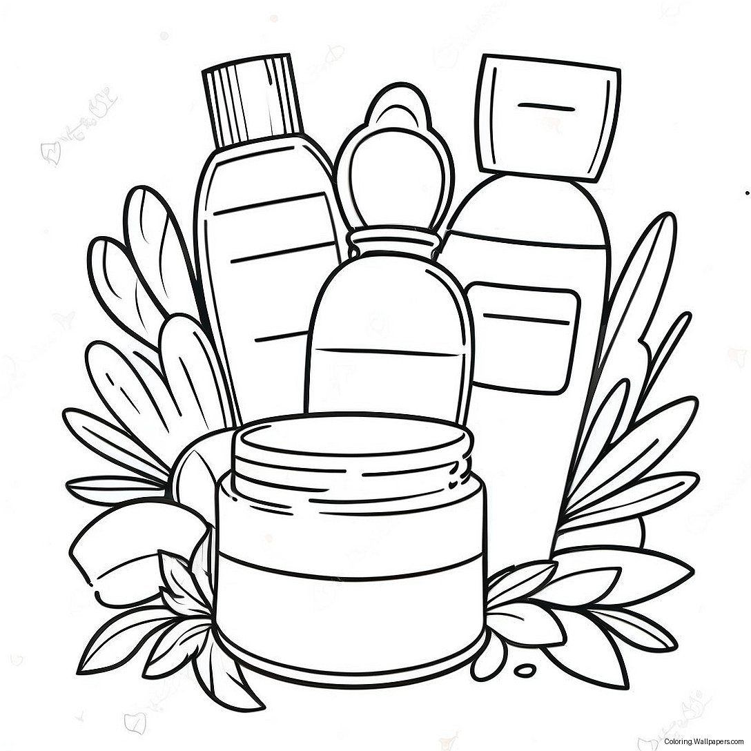 Skincare Products Coloring Page 2044