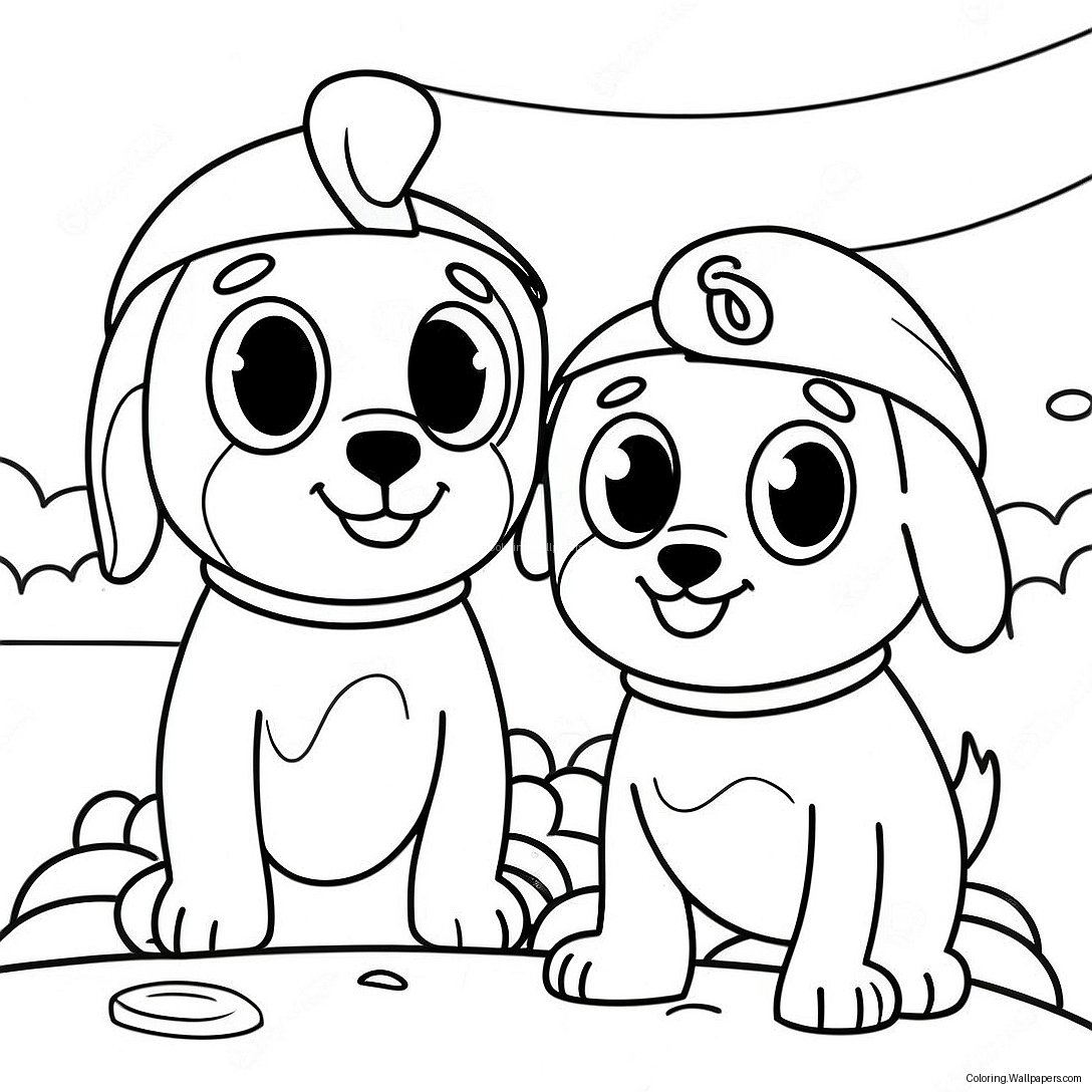 Skipper And Chelsea Playing Together Coloring Page 27960