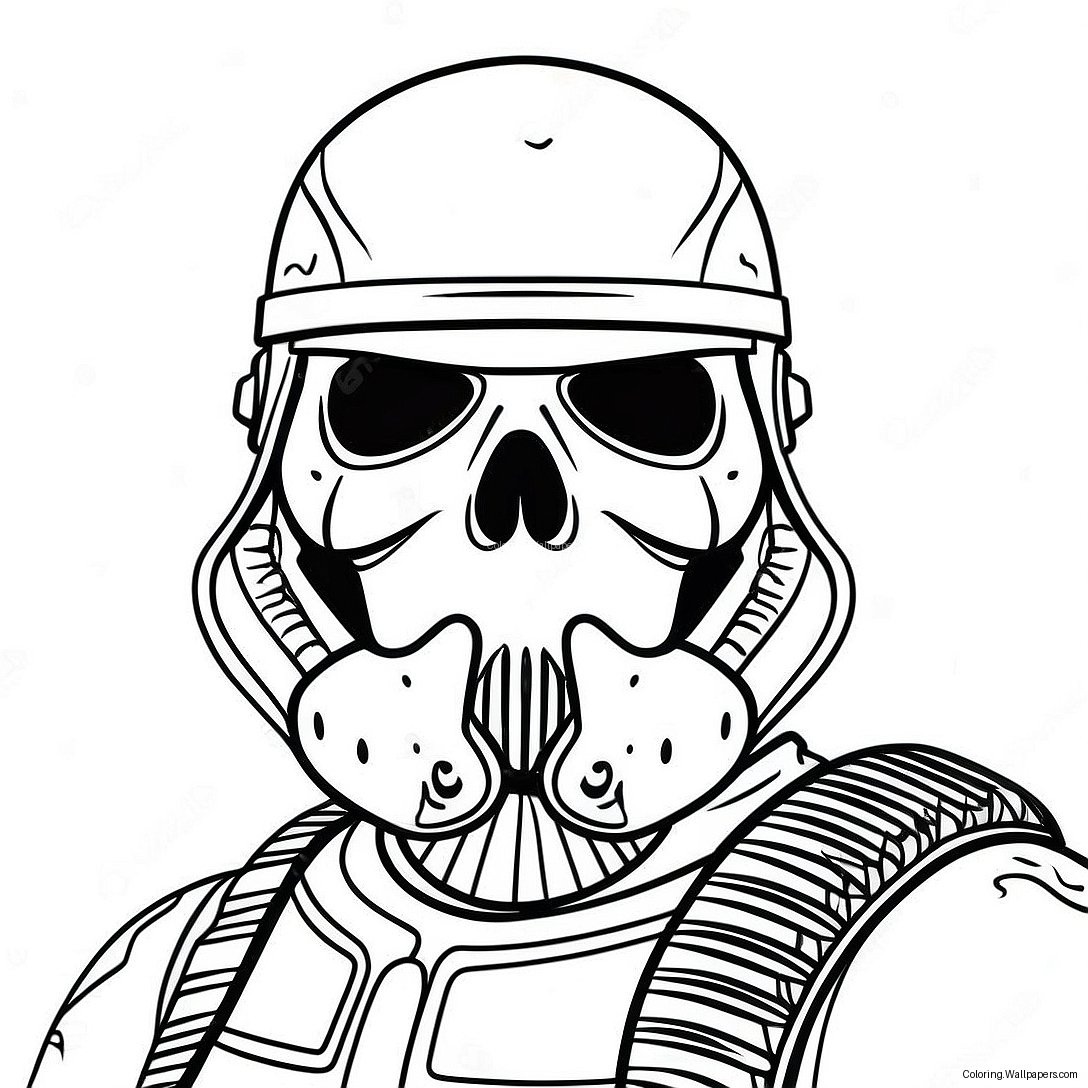 Skull Trooper Coloring Page 49484