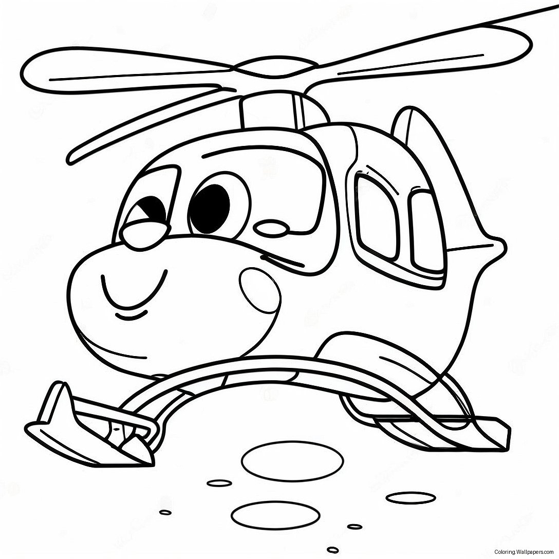 Skye Flying High In Helicopter Coloring Page 54677