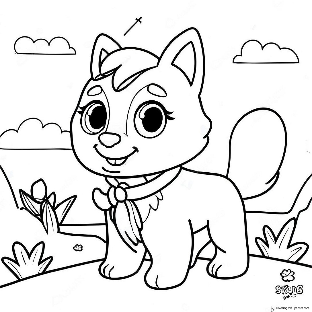 Skye In A Colorful Adventure Coloring Page 44838