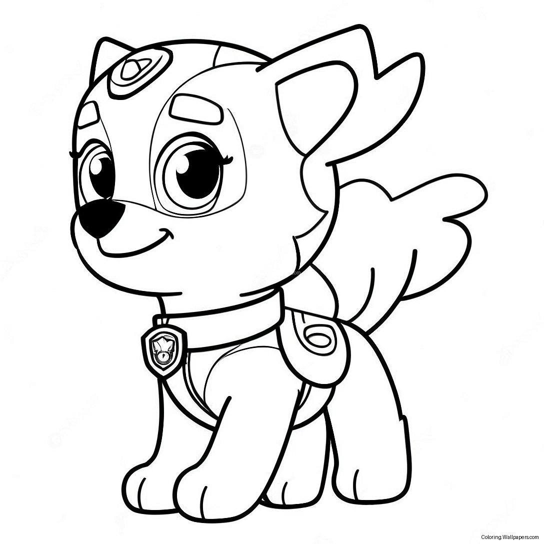 Skye Paw Patrol Kleurplaat 54912