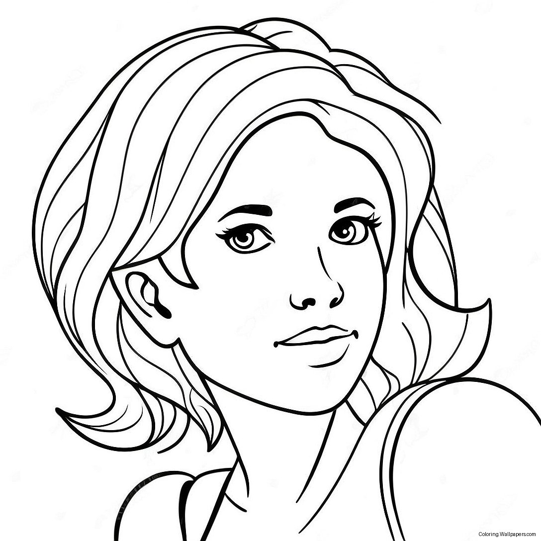 Skyler With Colorful Hair Coloring Page 17057