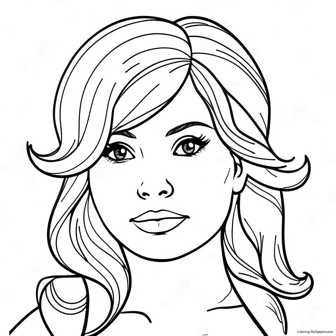 Skyler With Colorful Hair Coloring Page 17059