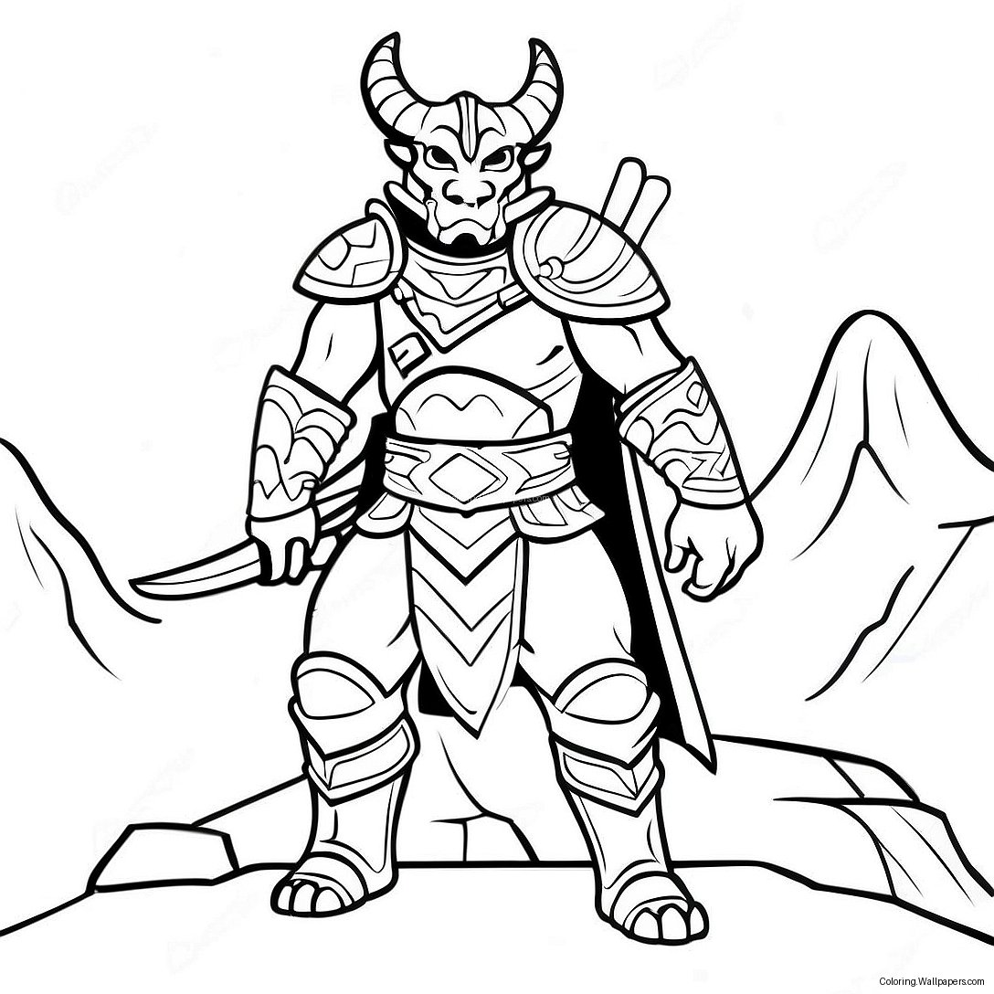 Skyrim Dragonborn Målarbild 27676