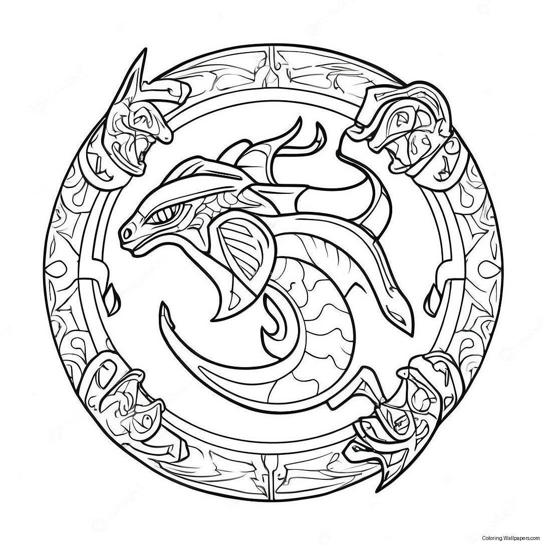 Skyrim Logo Coloring Page 27677