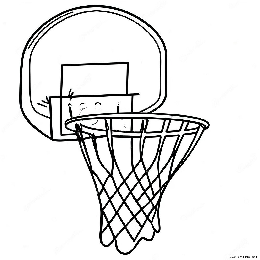 Slam Dunk Basketbalring Kleurplaat 18325