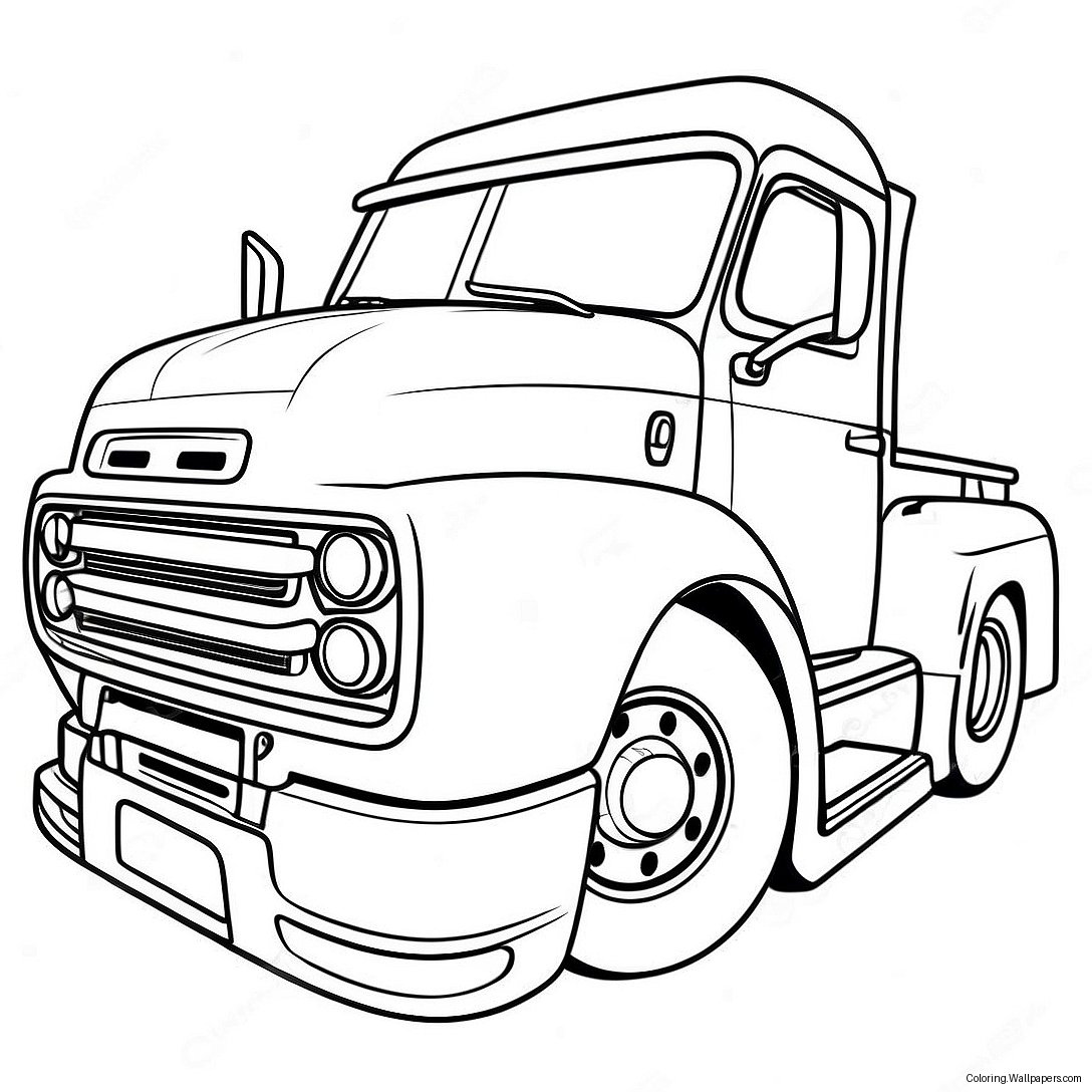 Sleek Lowered Truck Coloring Page 44238