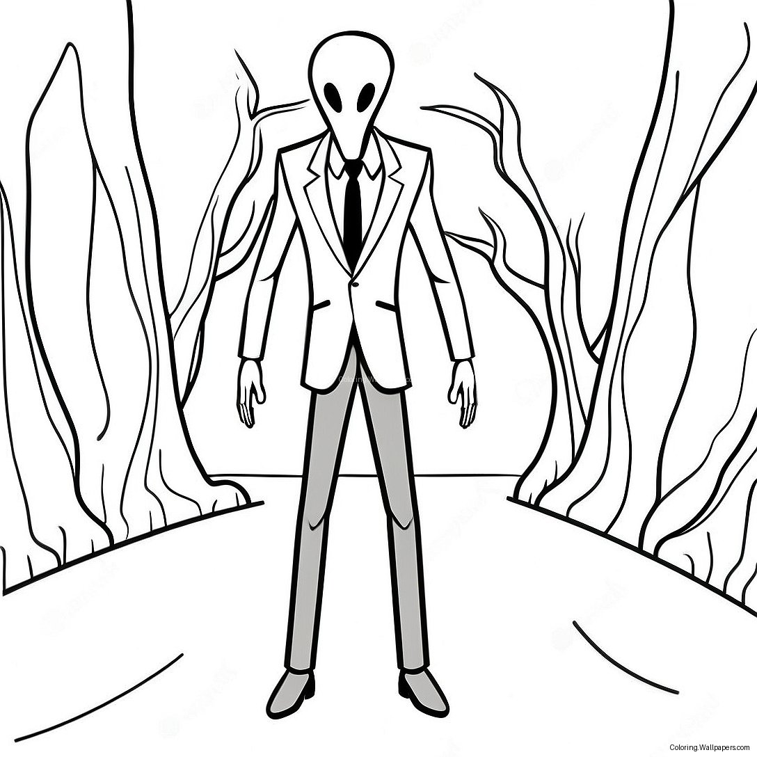 Slenderman Boyama Sayfası 16150