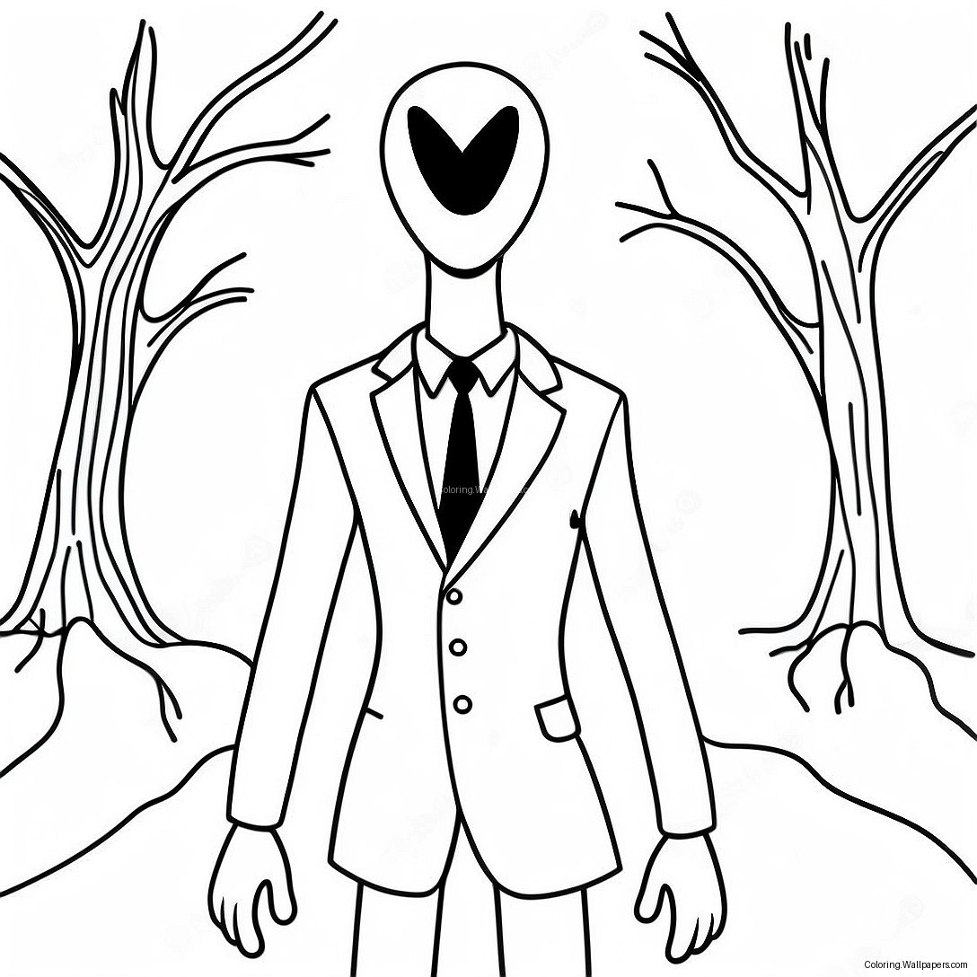 Slenderman Coloring Page 16152