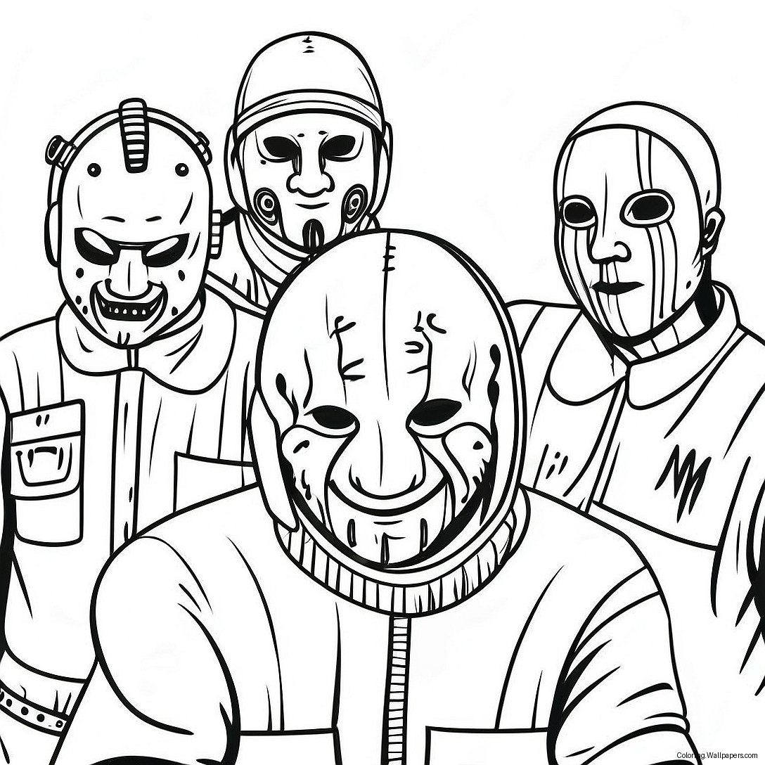 Slipknot Band Members Coloring Page (21803-17234)