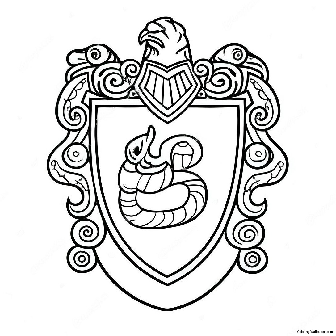 Slytherin Crest Coloring Page 32635