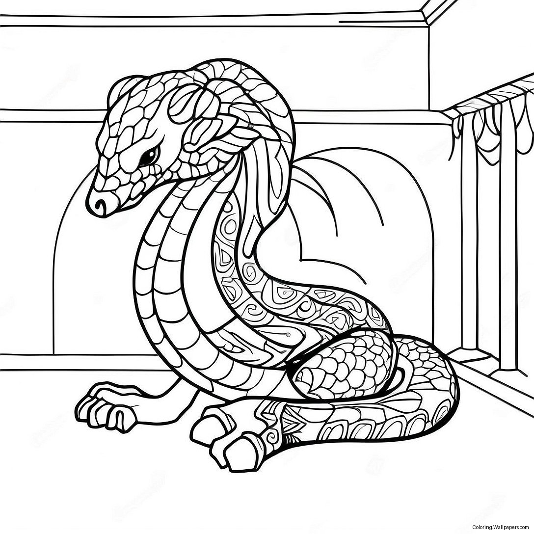 Slytherin Hus Maskot Målarbild 32649