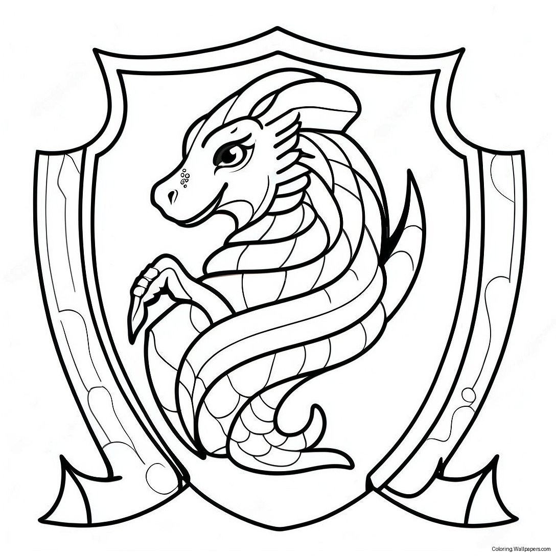 Kolorowanka Maskotki Domu Slytherin 32650