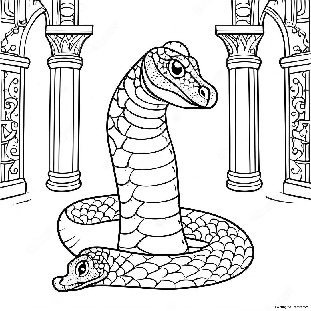 Slytherin House Snake Coloring Page 38790