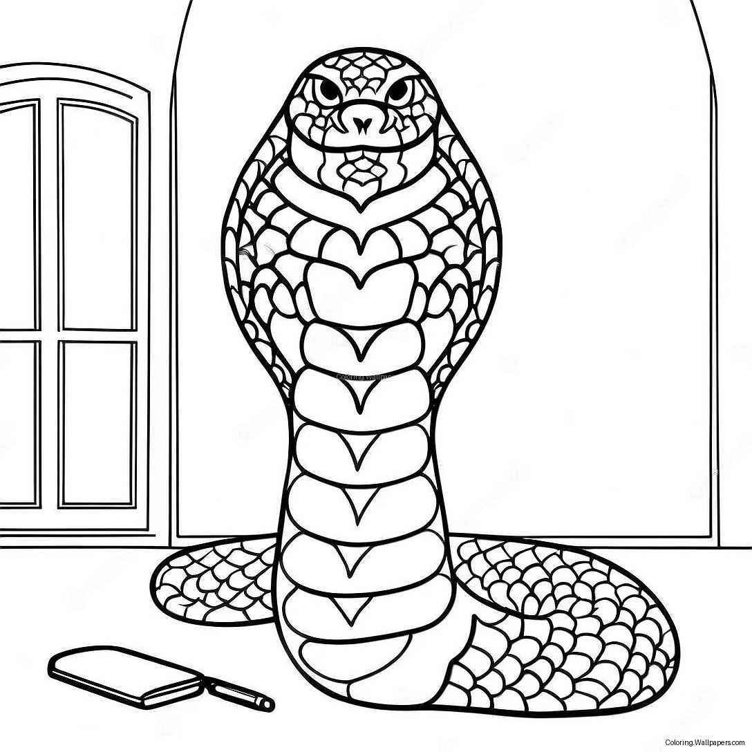 Slytherin House Snake Coloring Page 38792