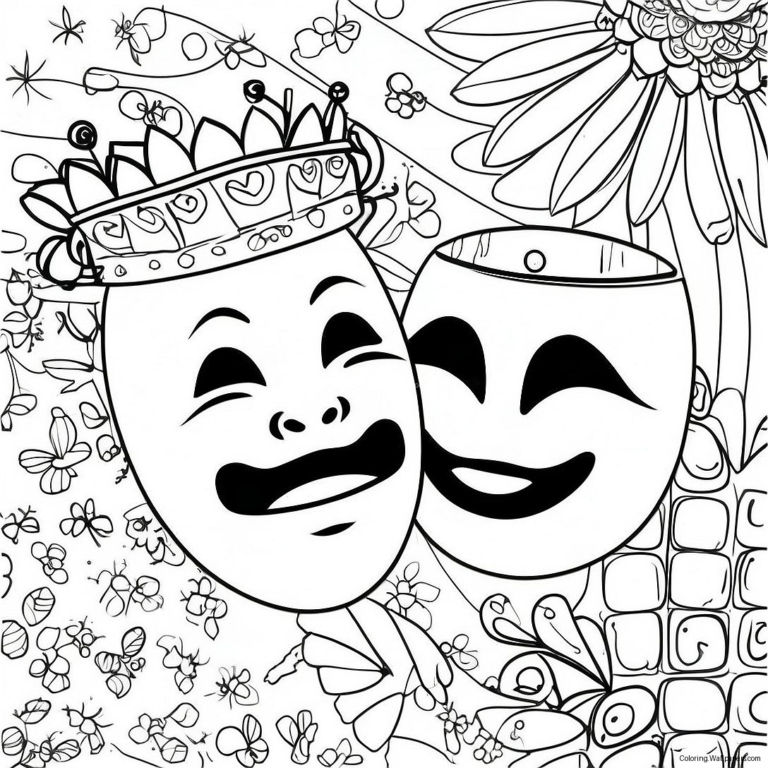 Smile Now Cry Later Mask Coloring Page 33662