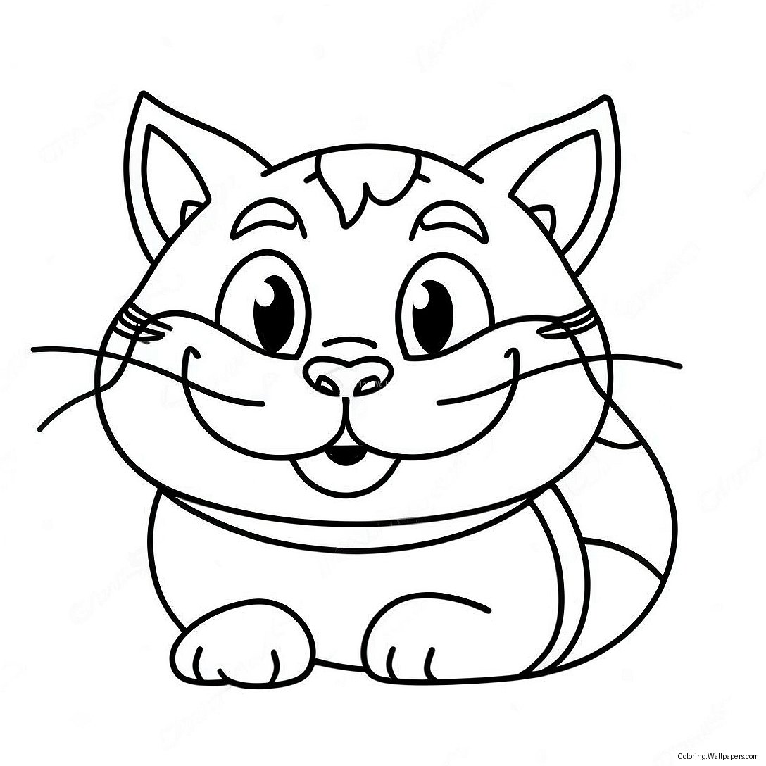 Pagina Da Colorare Gatto Di Cheshire Sorridente 27885