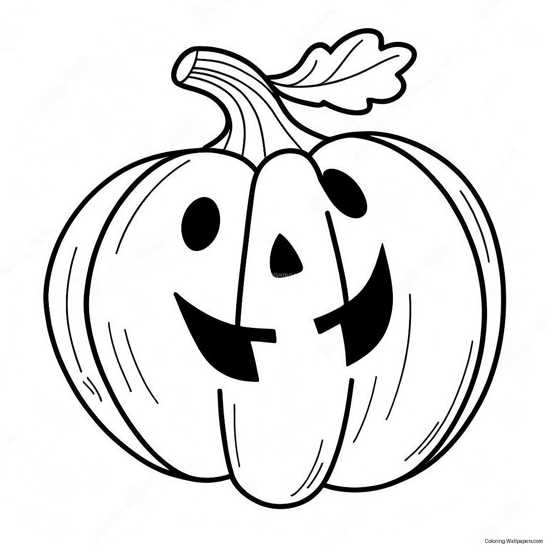 Página Para Colorear De Jack O Lantern Sonriendo 8142