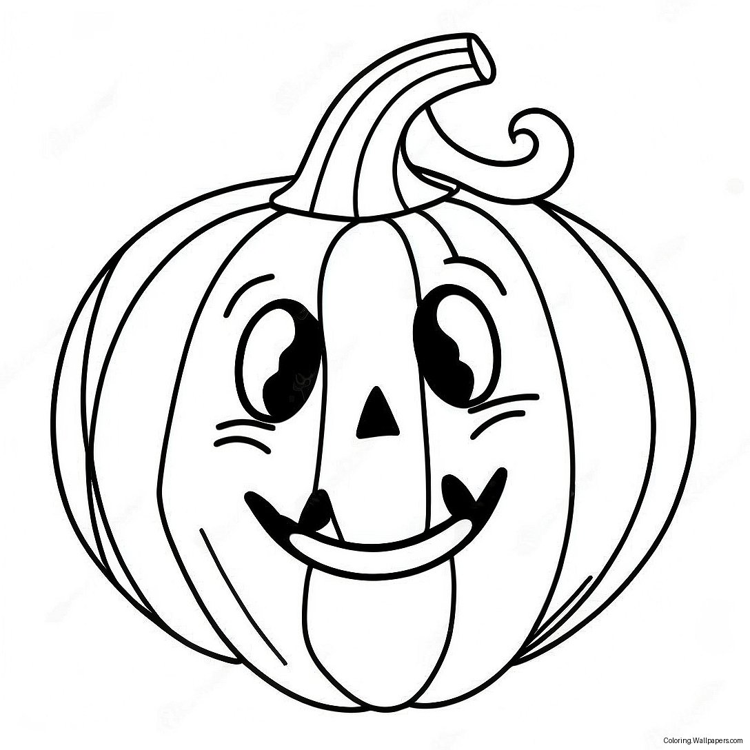 Smiling Jack O'lantern Coloring Page 15383