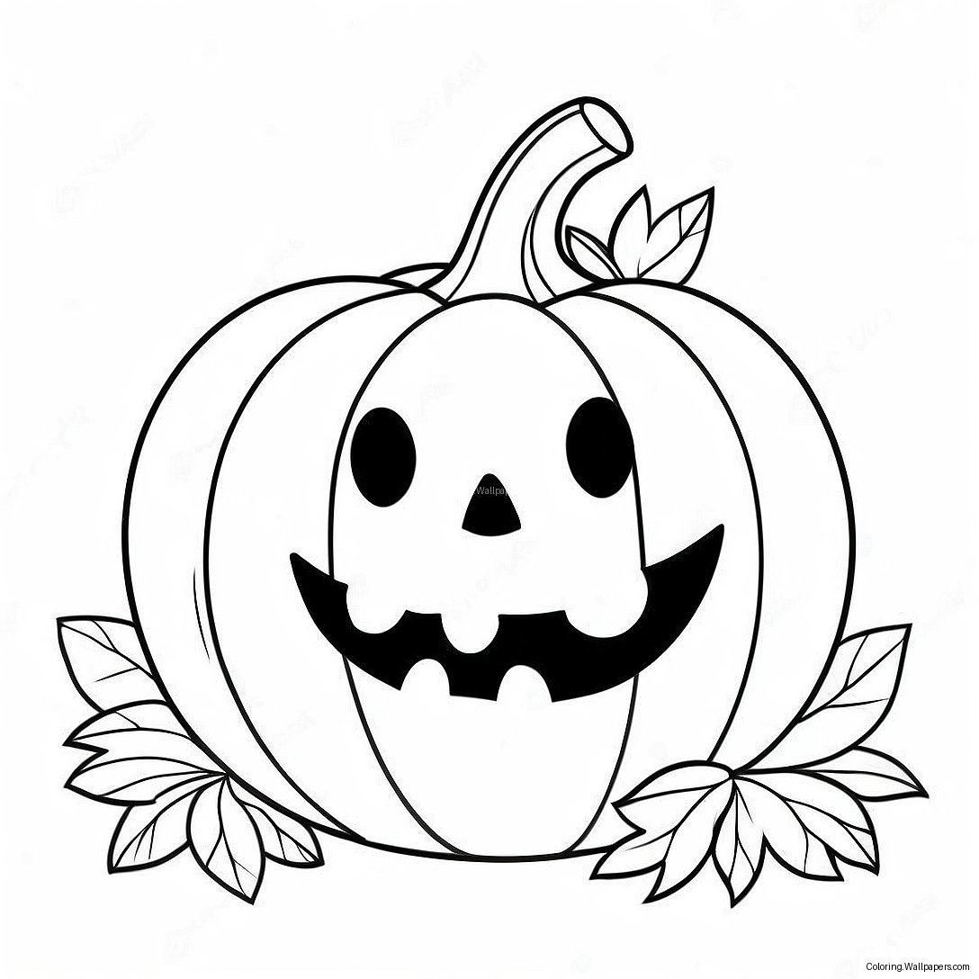 Smiling Pumpkin Coloring Page 30