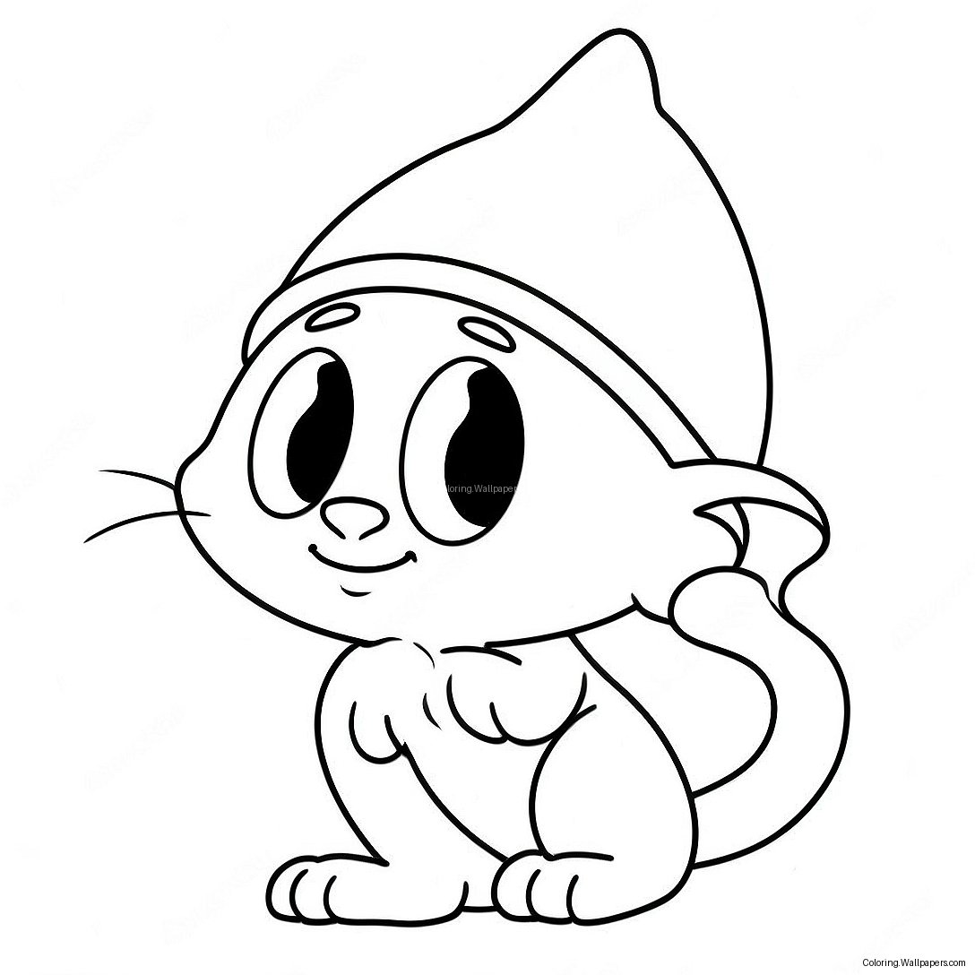 Página Para Colorir Do Gato Smurf 12129