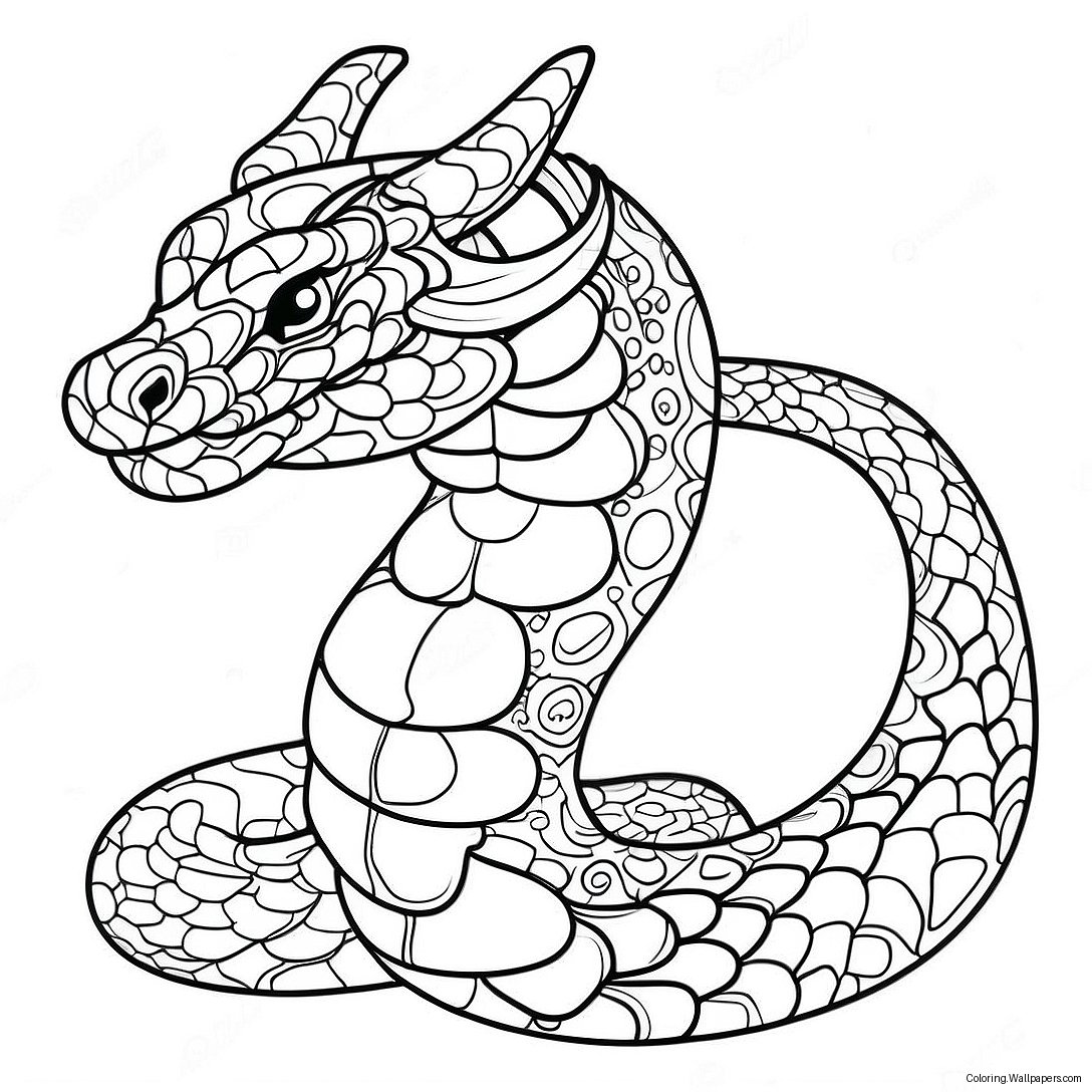 Snake Dragon Coloring Page 46147