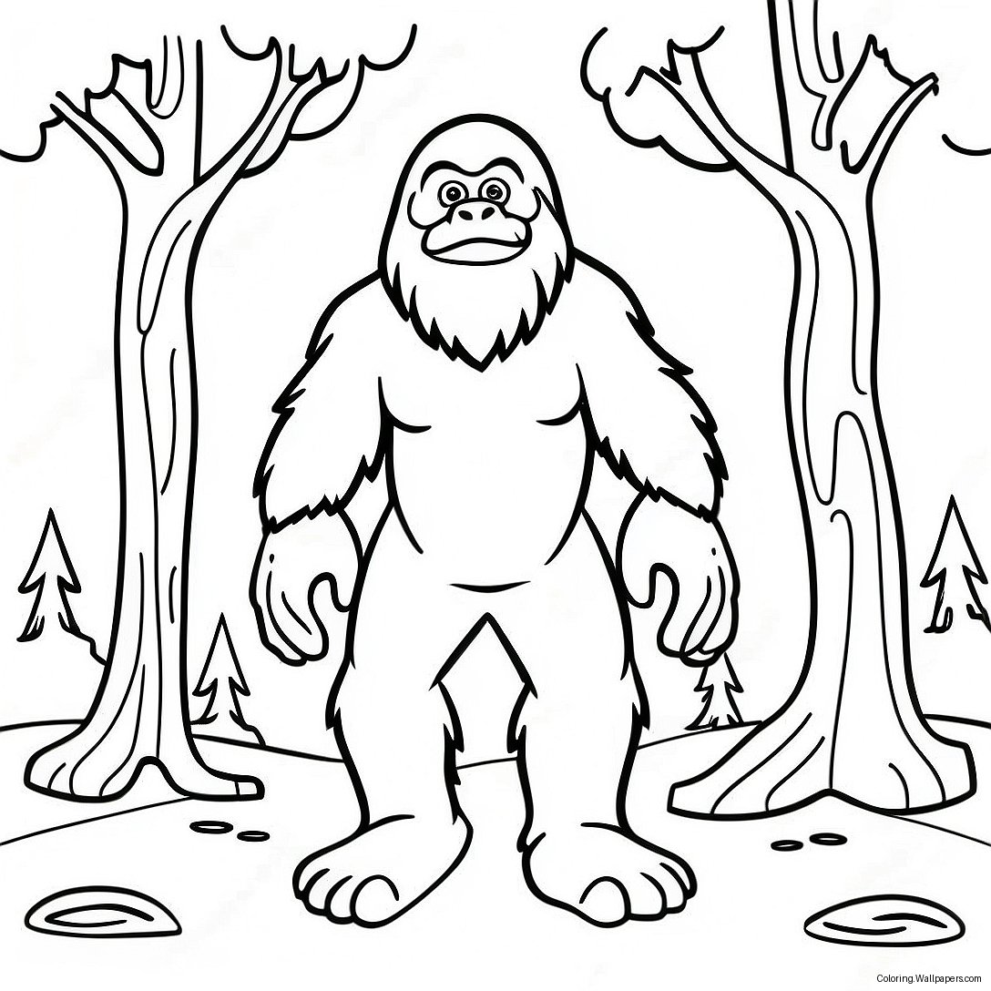 Sinsi Sasquatch Boyama Sayfası 57512