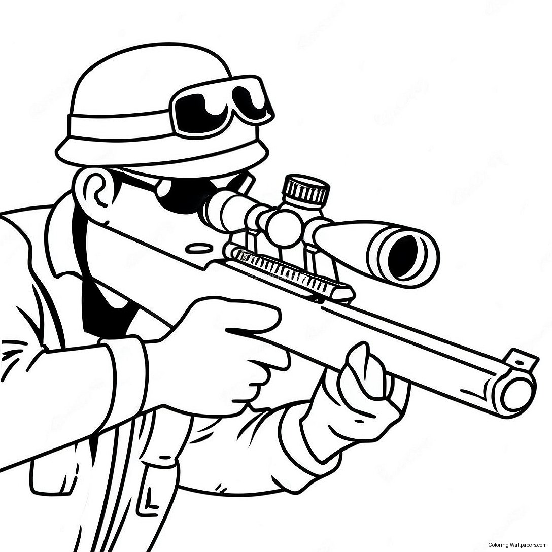 Sniper Armé Målarbok 27841