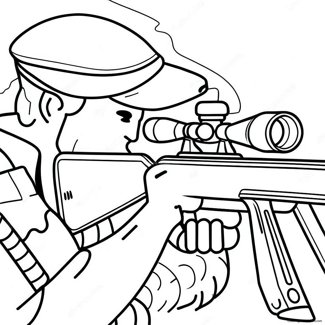 Sniper Armé Målarbok 27842