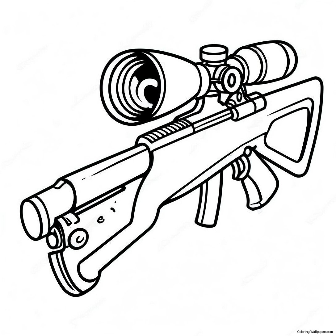 Sniper Gun Coloring Page 23393