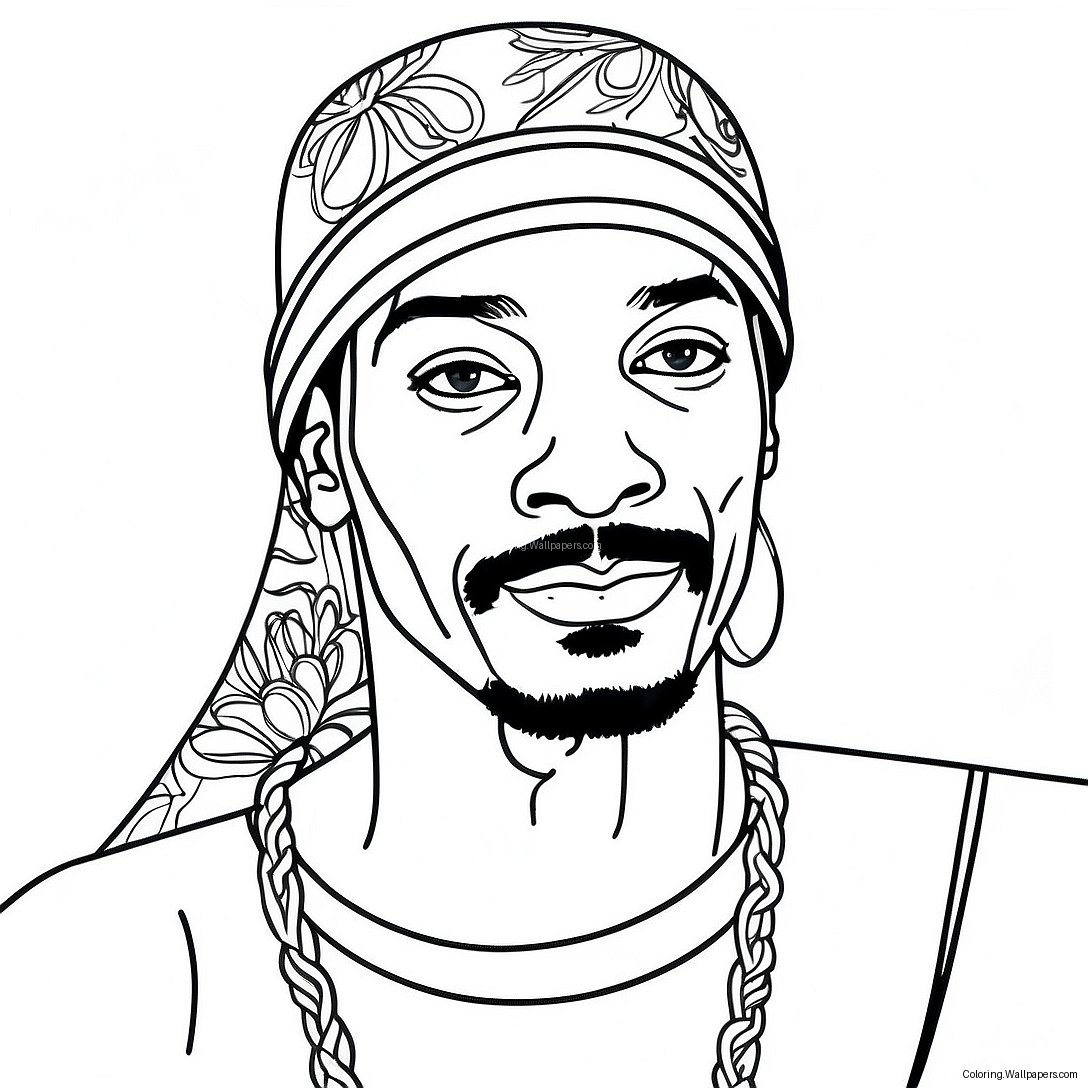 Färgläggningssida Med Snoop Dogg 15443