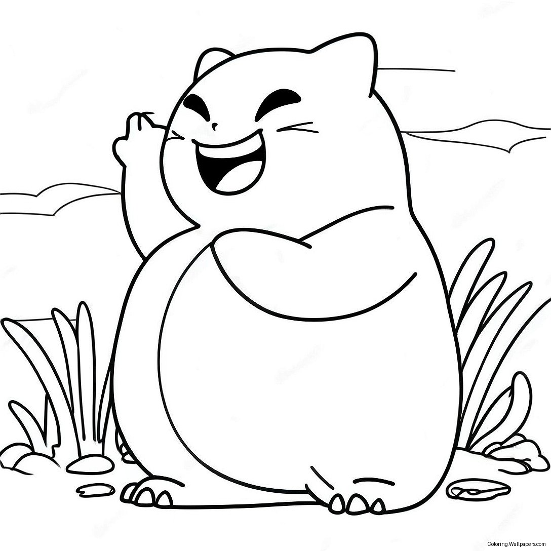 Pagina De Colorat Snorlax 9274