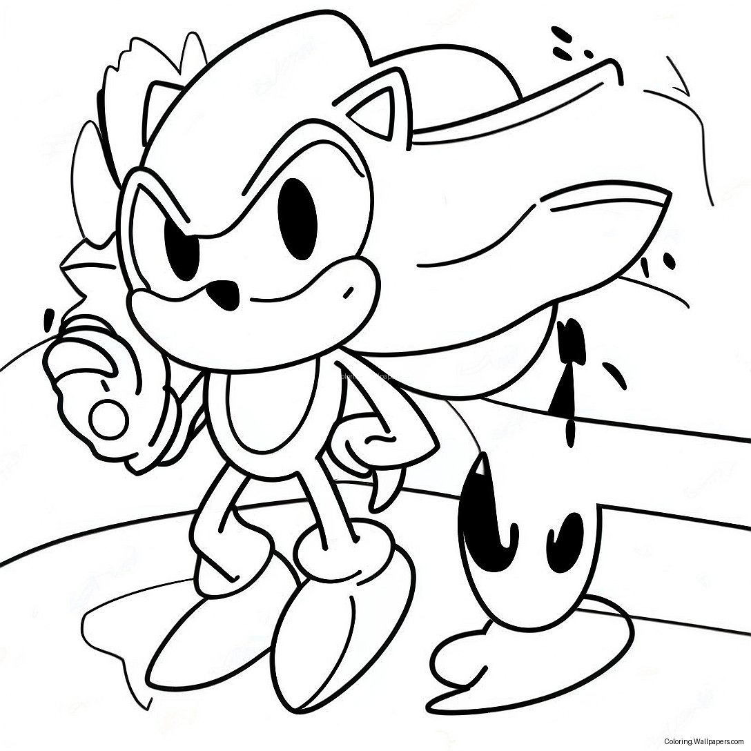 Sonic Among Us Charakter Ausmalbild 54332