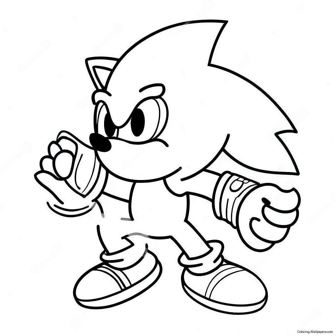 Página Para Colorir Do Tripulante Sonic Among Us Em Ação 54327