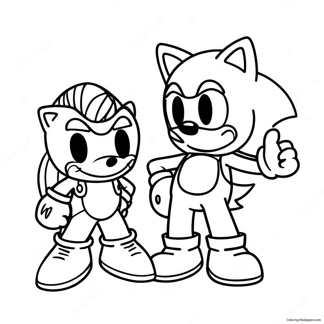 Sonic And Mario Coloring Page 4235