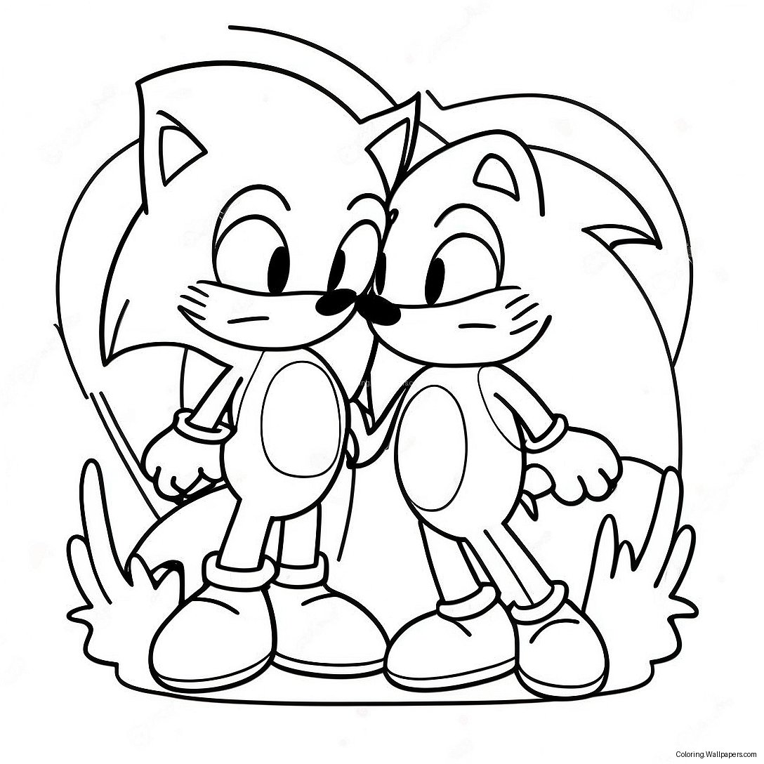 Sonic En Tails Valentijn Avontuur Kleurplaat 52456