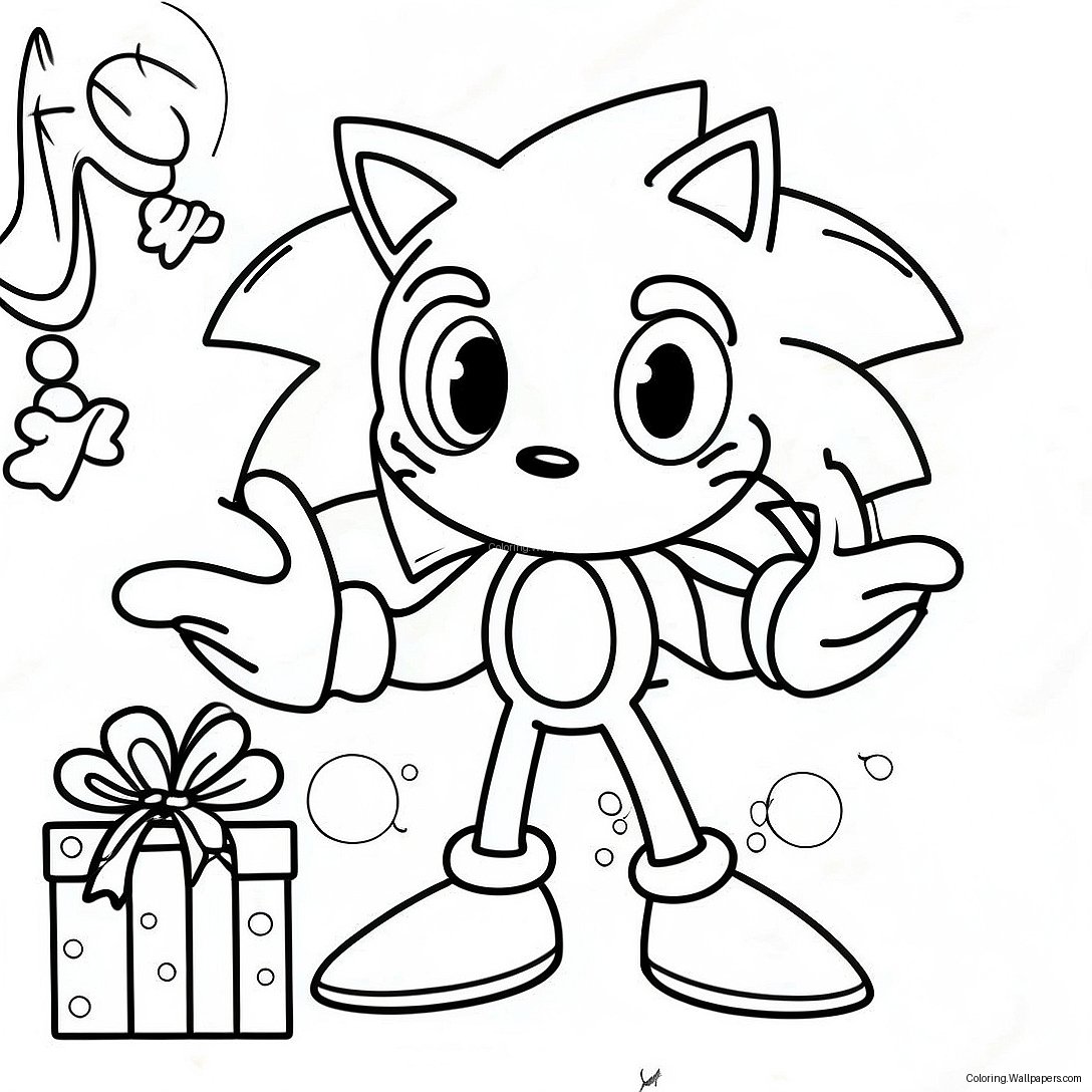 Sonic Christmas Coloring Page 5405