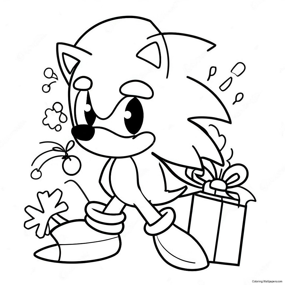 Sonic Christmas Coloring Page 5407