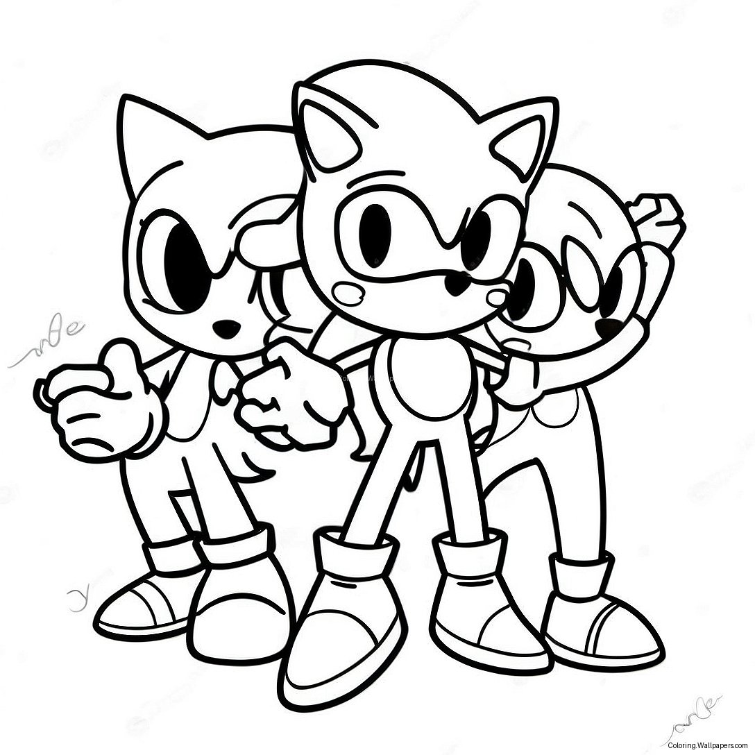 Sonic Friends Coloring Page 39135