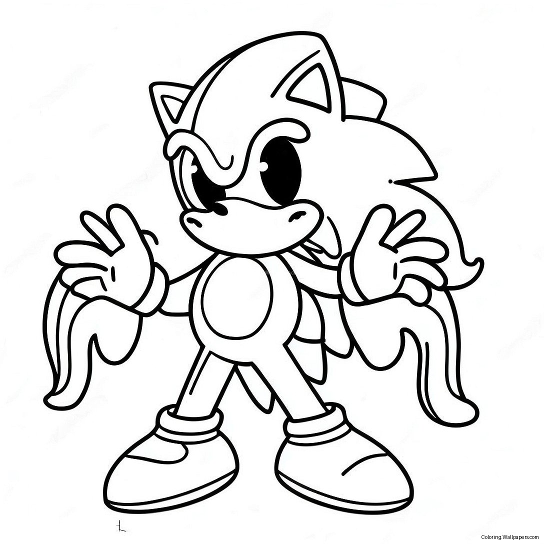 Sonic Halloween Coloring Page 8897