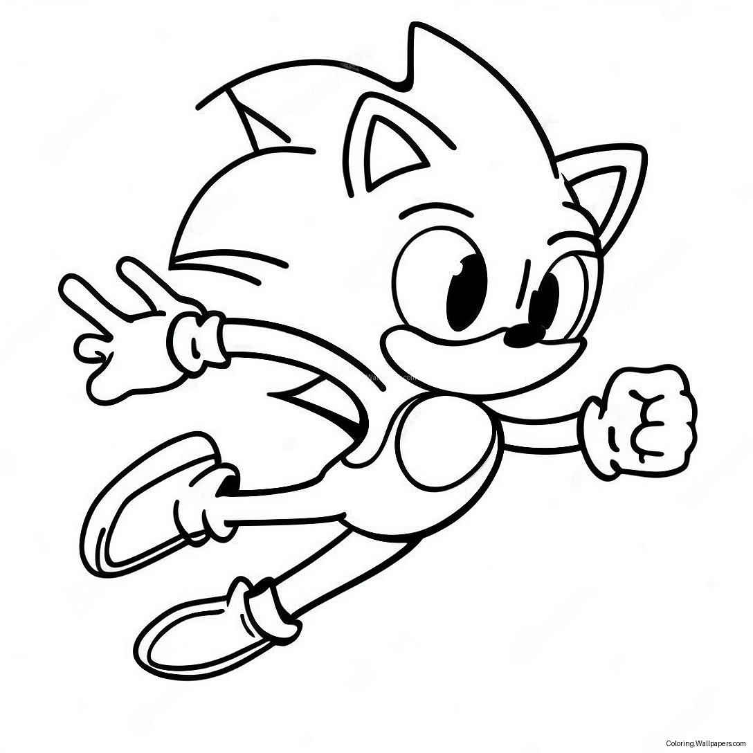 Sonic Läuft Schnell Ausmalbild 37077