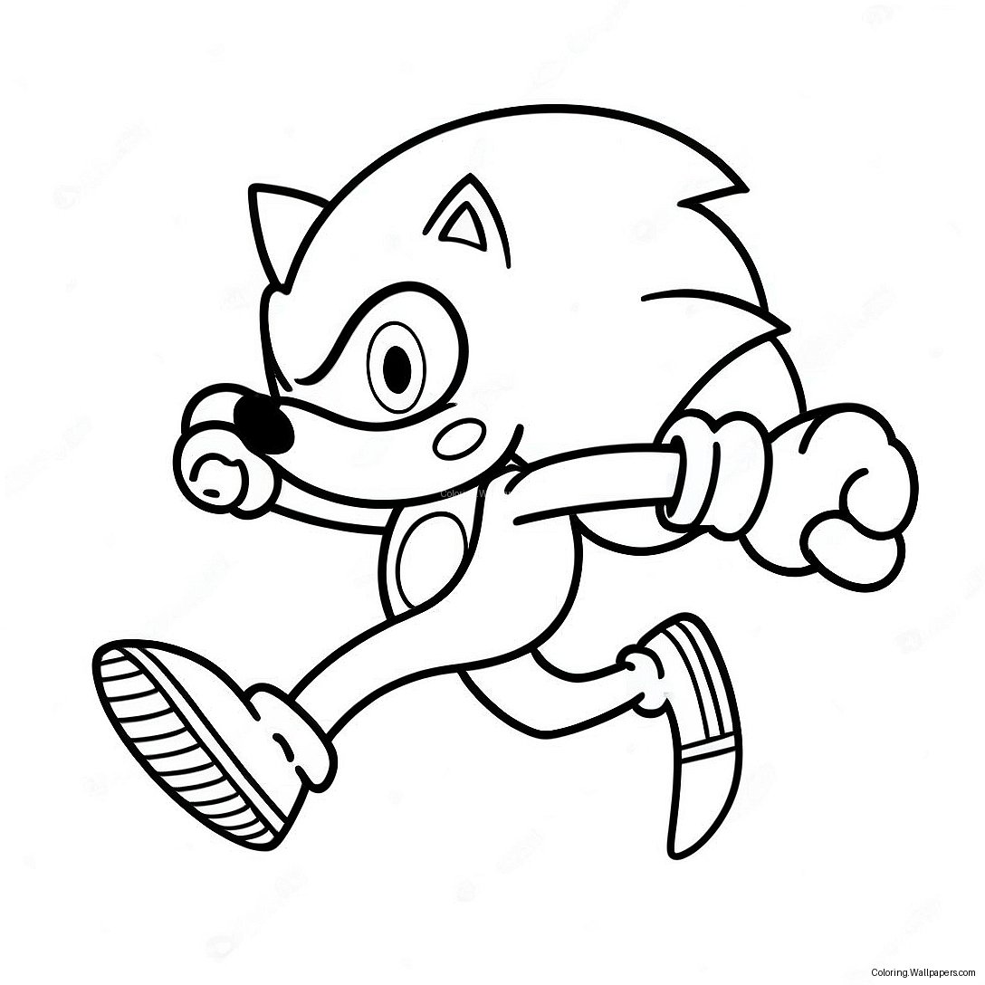 Sonic Rennt Schnell Ausmalbild 57379