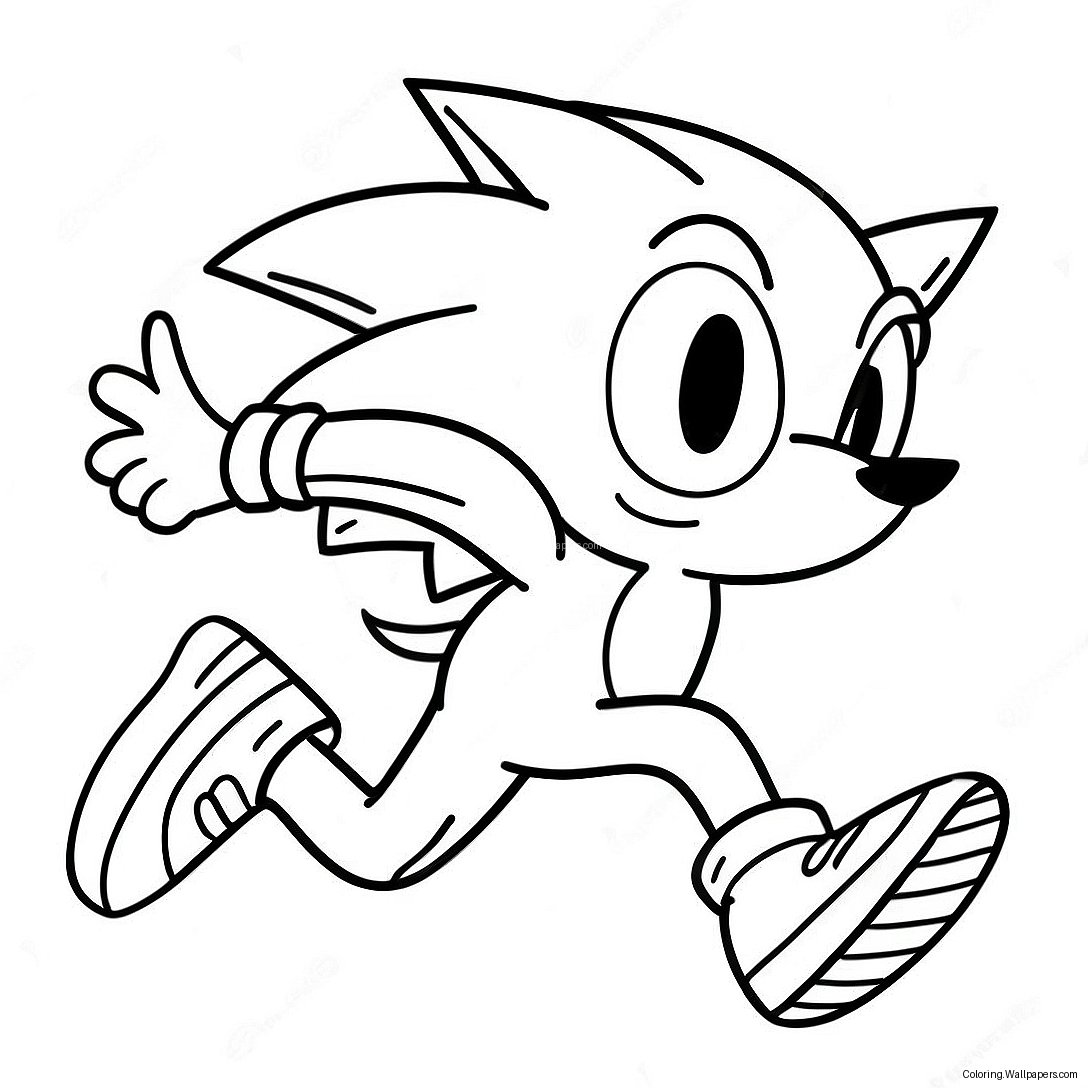 Sonic Rennt Schnell Ausmalbild 57380