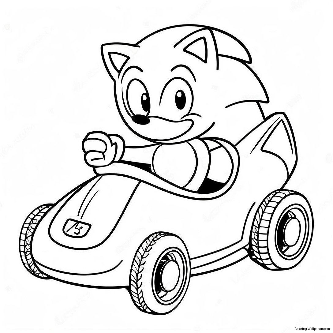 Page À Colorier Sonic Le Hérisson En Course 54025