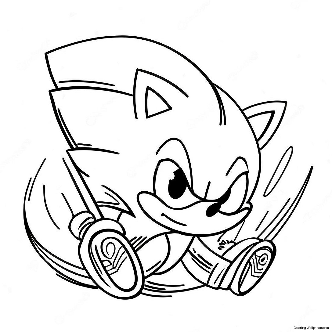 Página Para Colorir Do Sonic The Hedgehog Correndo 54026