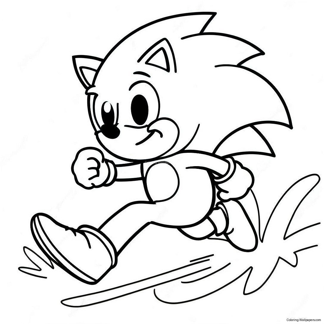 Page À Colorier Sonic Le Hérisson Courant Vite 3154